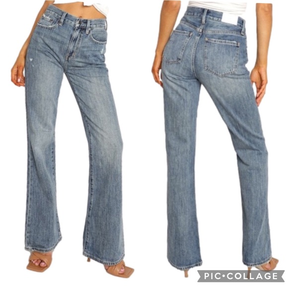 pistola Denim - Pistola Stevie High Rise Relaxed Flare Denim Jeans Size 26